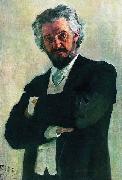 Ilya Repin Portrait of the cellist Aleksander Valerianovich Wierzbillowicz Germany oil painting artist